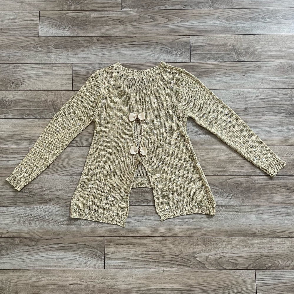 Gold top blouse size S